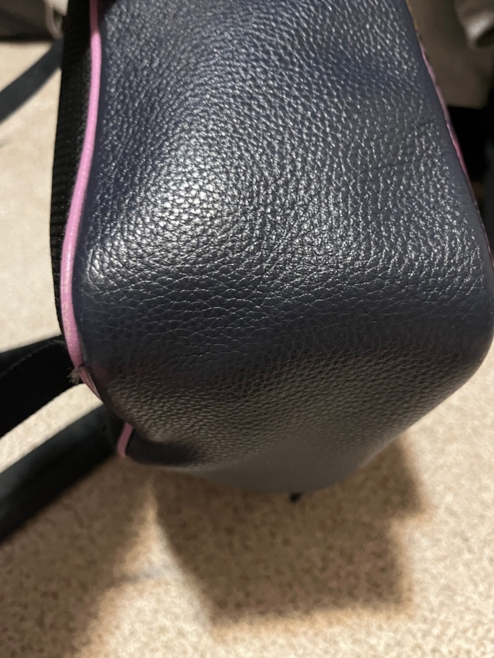 Coach Floral Signature Court Backpack - Brown/Purple/Navy - Picture 10 of 14